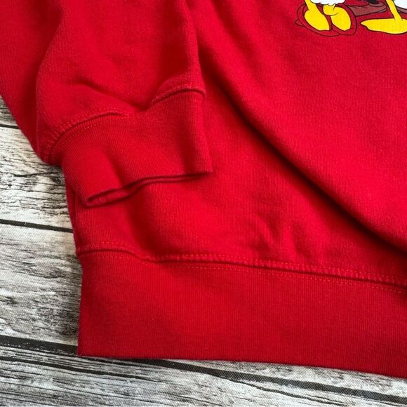 Disney Micky and Friends Women's Red Pullover Sweatshirt M Med Medium 7-9 Crew - Picture 3 of 13